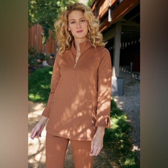 Soft Surroundings Marlowe Pullover Tunic Hazelnut - Picture 1 of 3